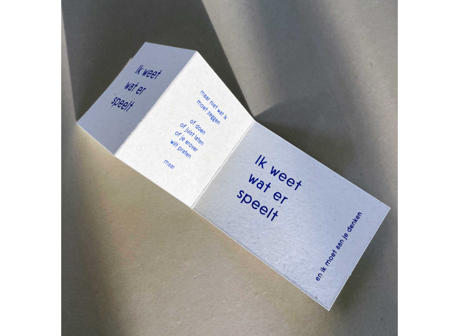 troostkaart - ik weet wat er speelt
