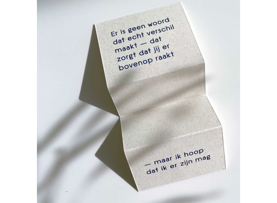 troostkaart - er is geen woord / rotsje