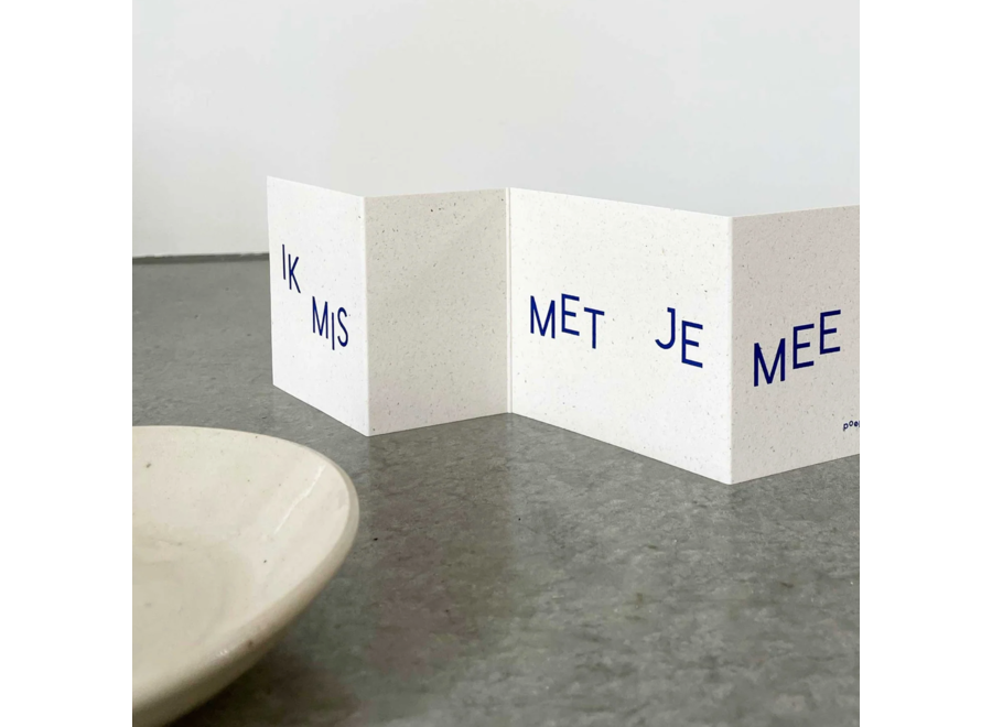 troostkaart - ik mis met je mee