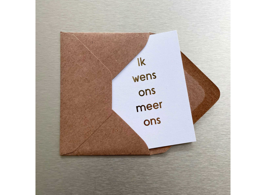 wenskaart - ik wens ons