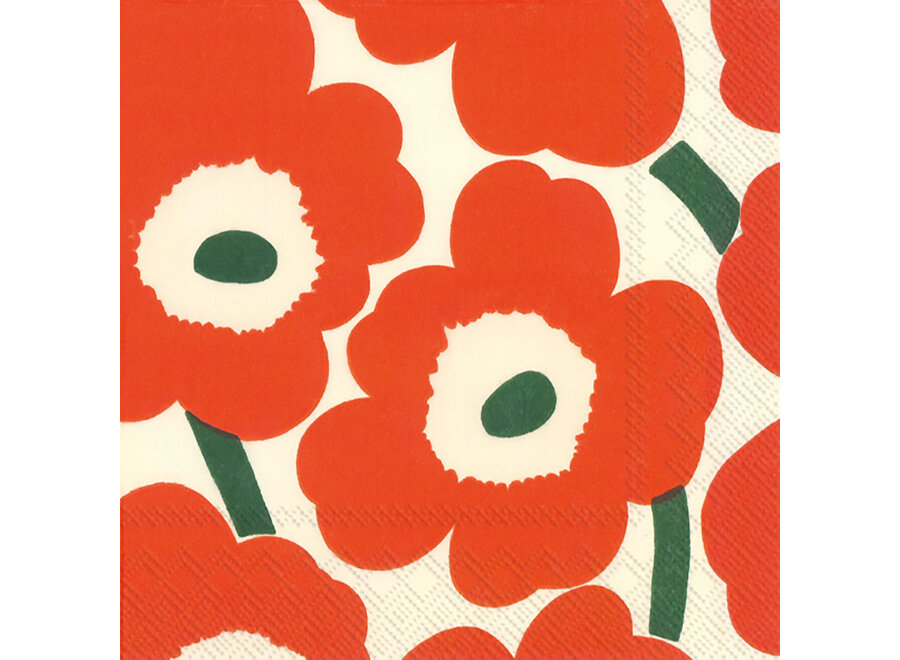 servet - lunch - 33cm x 33cm - orange green