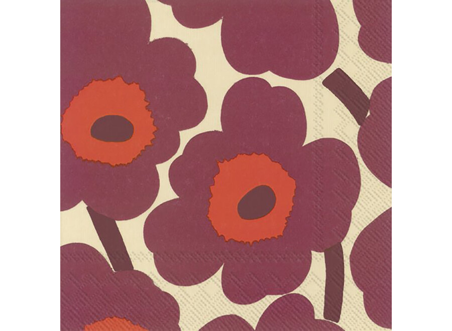 servet - lunch - 33cm x 33cm - bordeaux