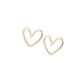 oorstekers - open heart - verguld