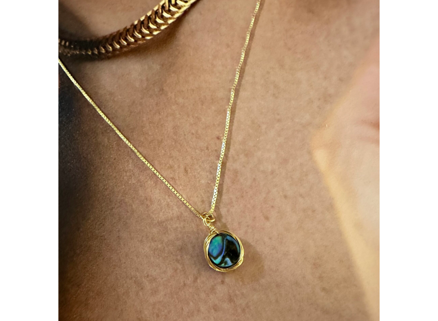 halsketting - round pearl