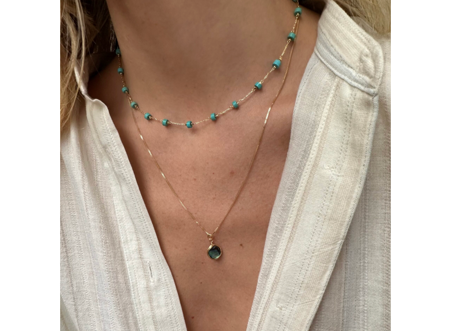 halsketting - round pearl