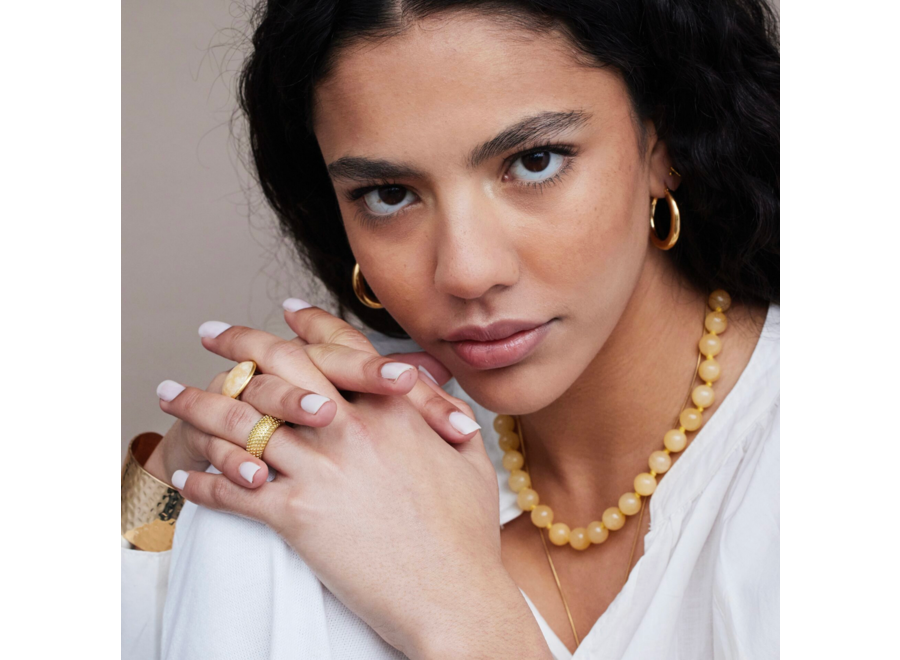 ring - dots - verguld
