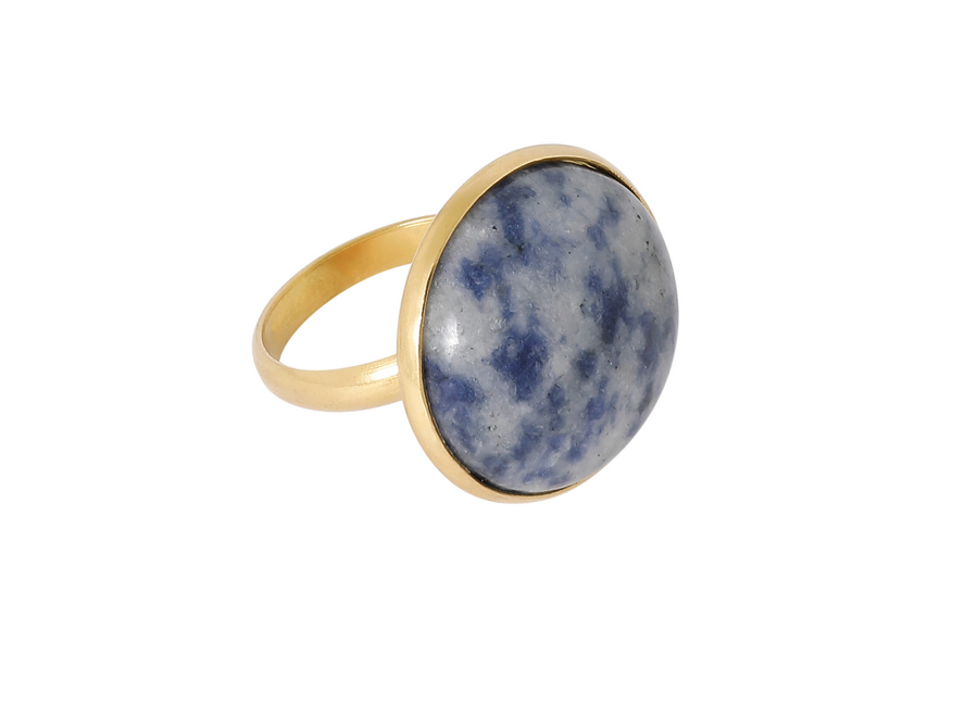 ring - gemstone - verguld