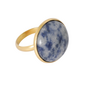 ring - gemstone - verguld