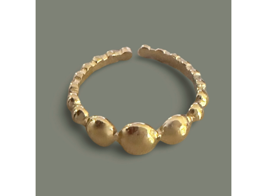 ring - petit ballon - verguld