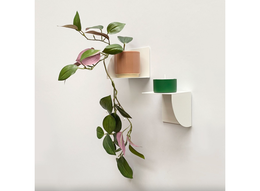 magnetisch wandplankje / hoekje - wit