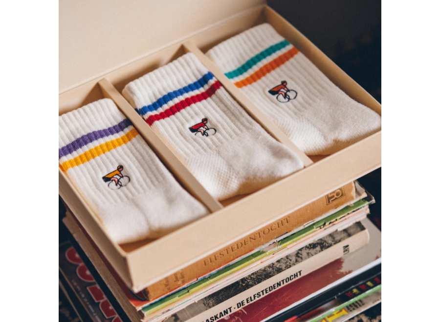 cadeaubox - set van 3 paar sokken / 43 - 47 - cyclist