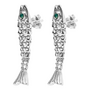 oorsteker - fish - zilver