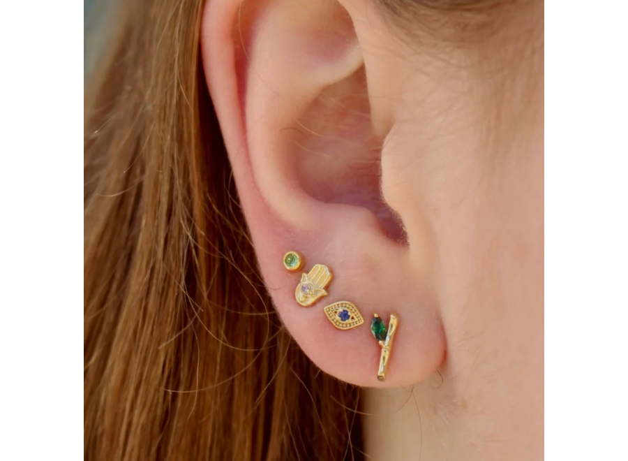 oorsteker - hand - zilver