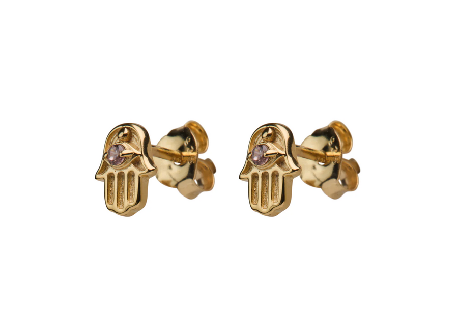 oorsteker - hand - verguld