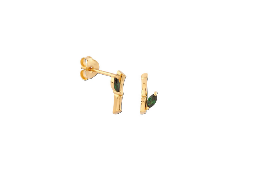 oorsteker - bamboe - verguld