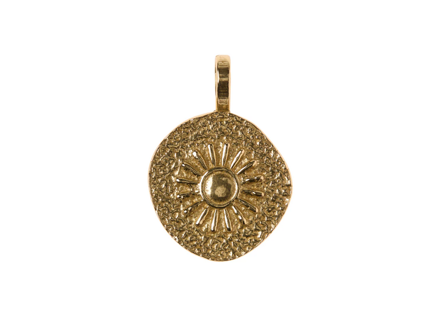 hangertje - disk sun - verguld