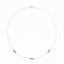 halsketting - fine purple gem - verguld