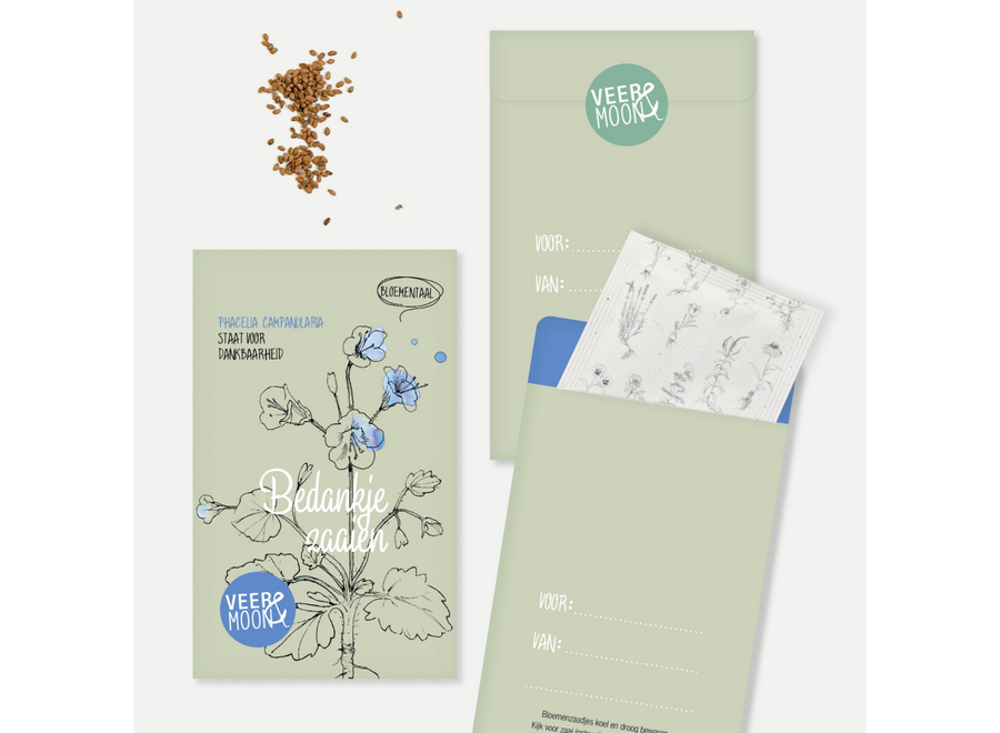 zadenzakje met een boodschap - bedankje