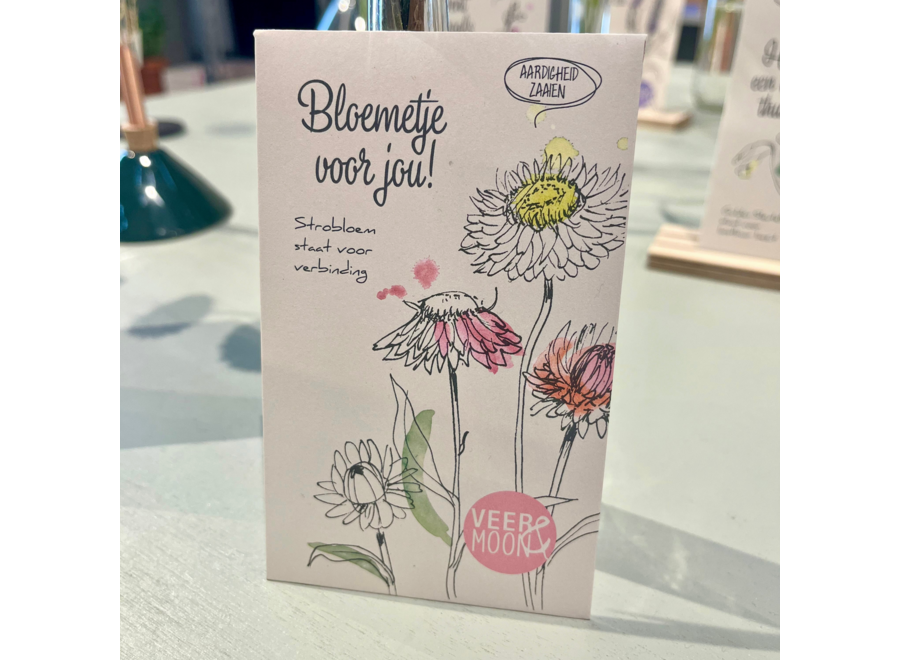 zadenzakje met een boodschap - bloemetje voor jou
