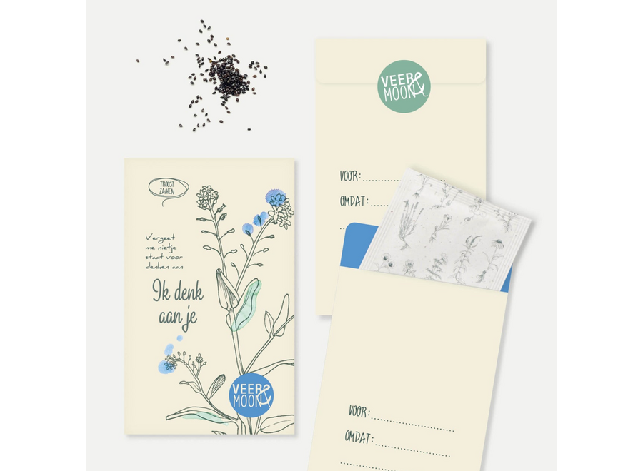 zadenzakje met een boodschap - ik denk aan je