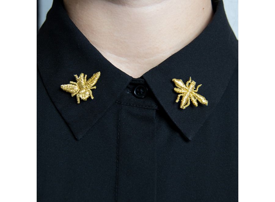 bugs - set van 3 geborduurde broches / insecten