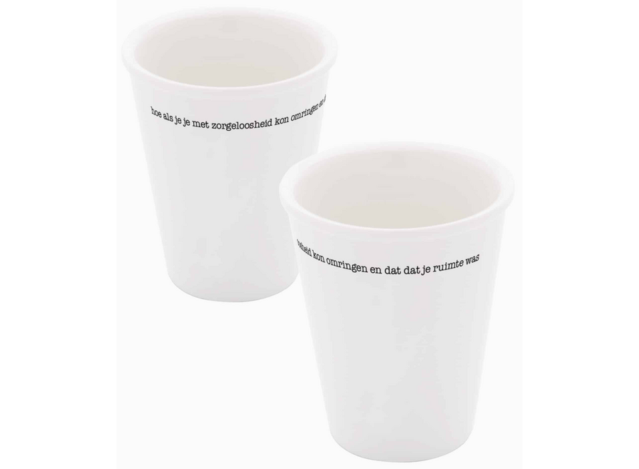 poëziebeker - hoe als je je - b. schierbeek