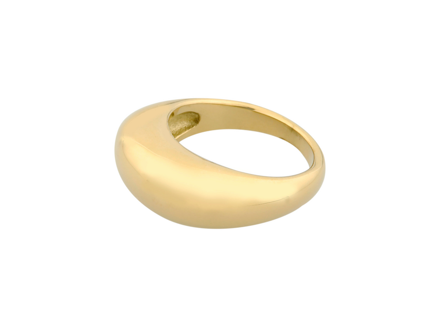 ring - bold moon - verguld