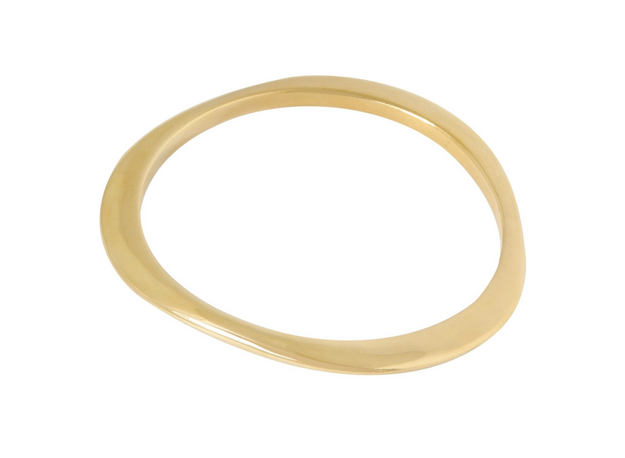 armband - organic flat - verguld