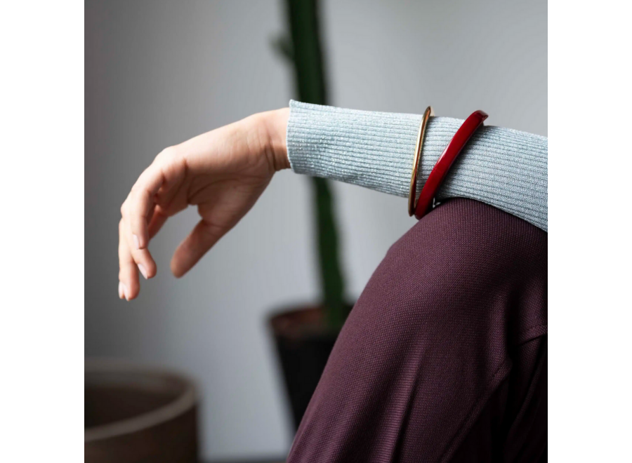 armband - organic flat - verguld