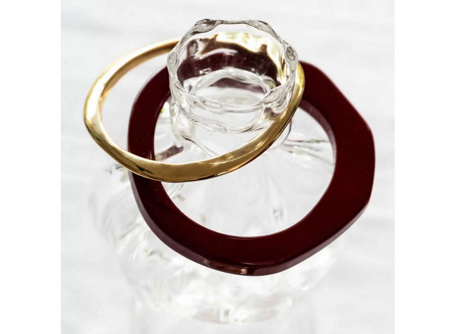 armband - organic flat - verguld