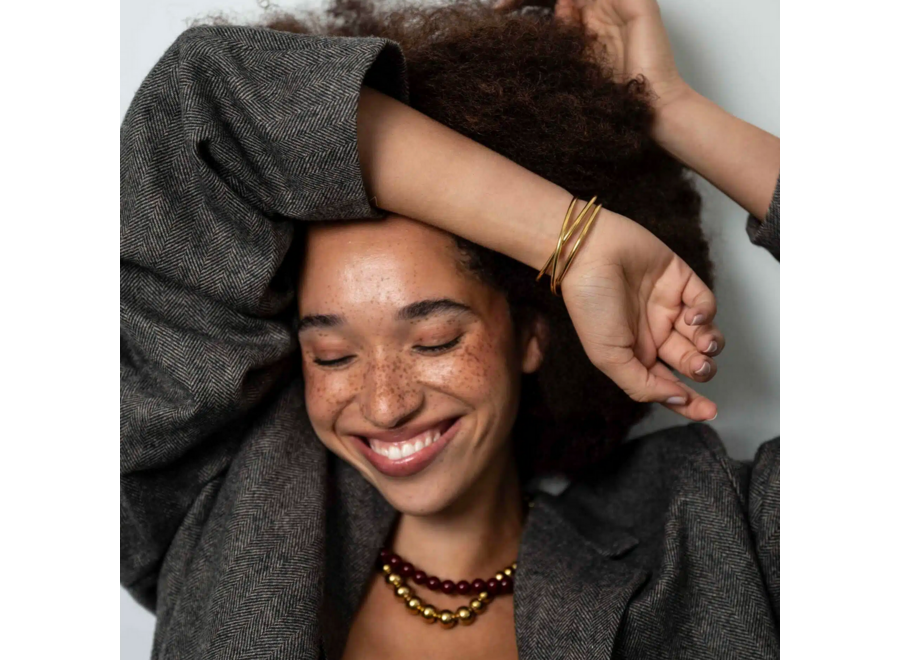 armband - organic tangle - verguld