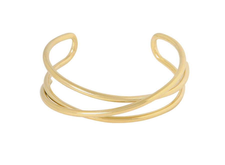 armband - organic tangle - verguld