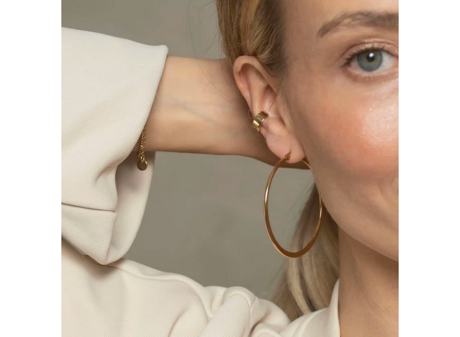 oorring - klassieke 'cuff' - classic - verguld
