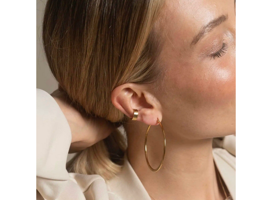 oorring - klassieke 'cuff' - classic - verguld