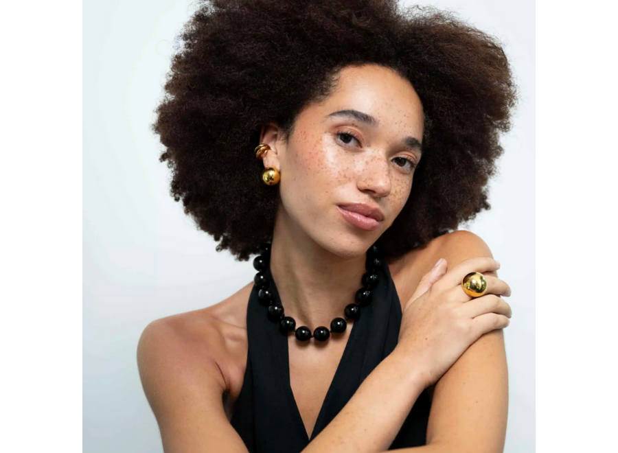 oorring - klassieke 'cuff' - triple - verguld