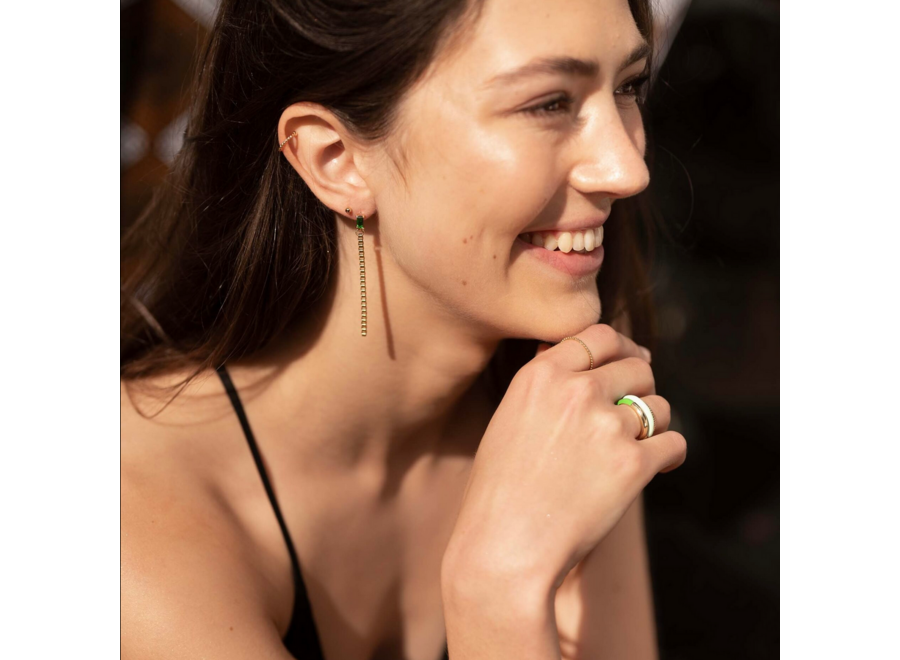 oorring - klassieke 'cuff' - spiral - verguld