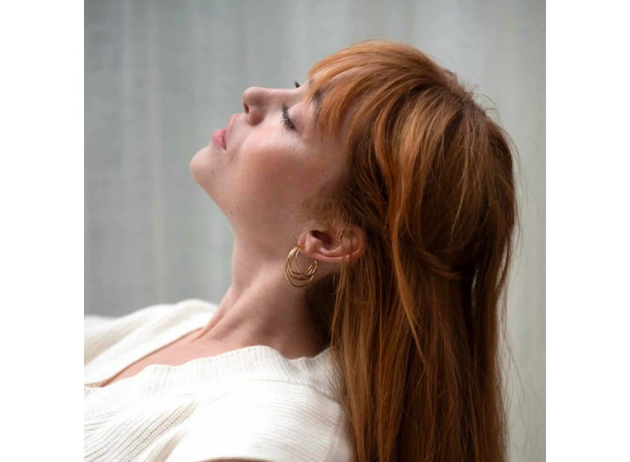 oorringen - multi spiral - verguld