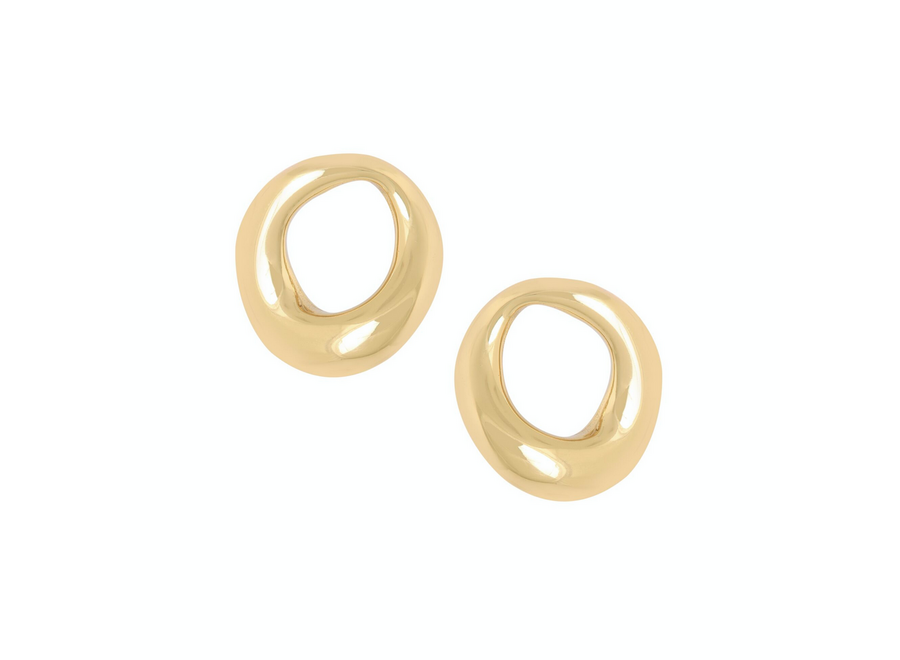 oorstekers - organic circle - verguld