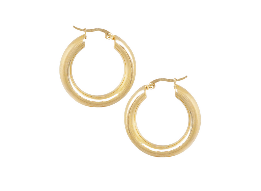 oorringen - bold rings - verguld