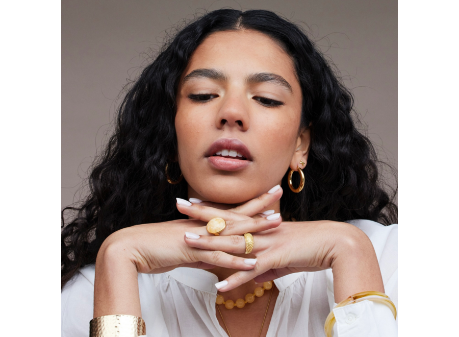 oorringen - bold rings - verguld