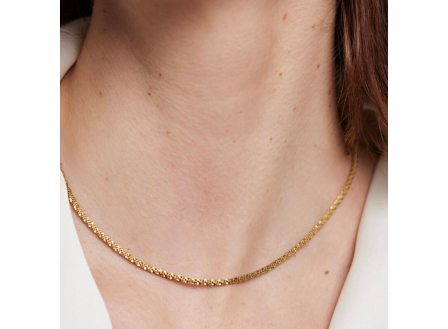 halsketting - fine & short - verguld
