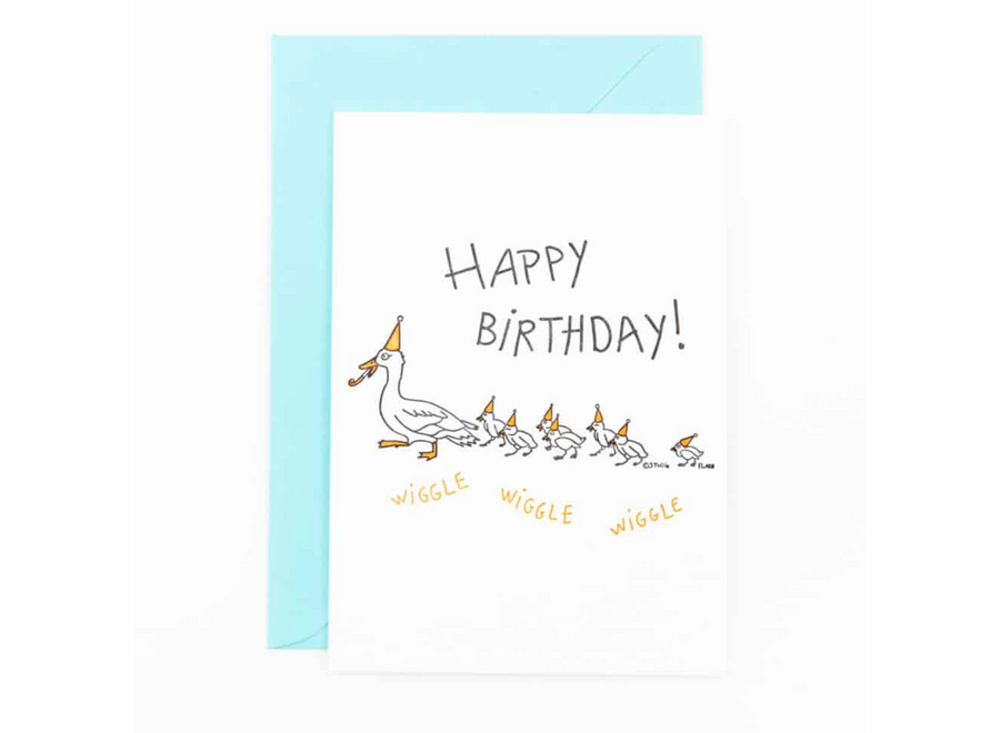wenskaart - wiggle wiggle wiggle