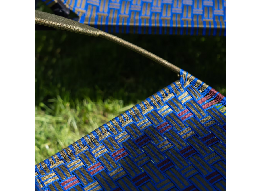 chair 1 - in- & outdoor - kaki / blauw & bruin / blauw