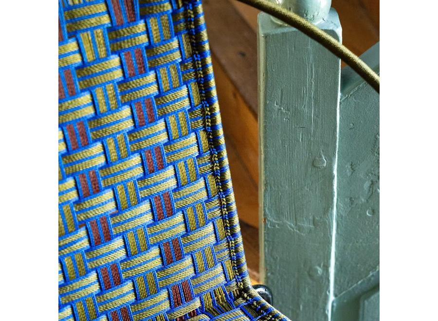 chair 1 - in- & outdoor - kaki / blauw & bruin / blauw