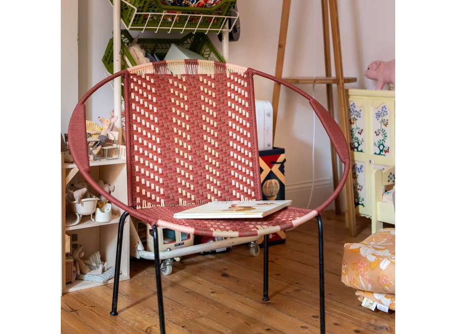 chair 1 - in- & outdoor - roest & zacht roze / lichtbruin / beige