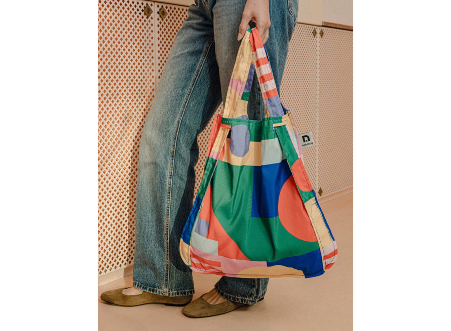 opvouwbare boodschappentas / rugzak – geo