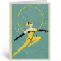 wenskaart - circus performer