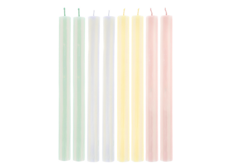 kaars - pastel stripe