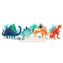 wenskaart - fold - dinosaur party