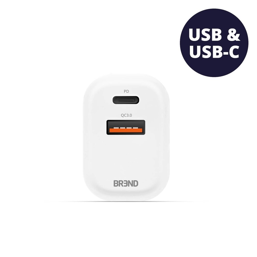 BREND BREND BR-2212 Chargeur Rapide – Adaptateur de Charge – Ports USB et USB-C